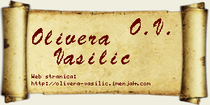 Olivera Vasilić vizit kartica